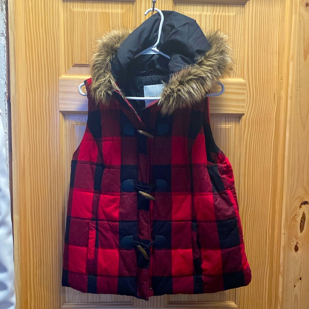 Buffalo plaid vest